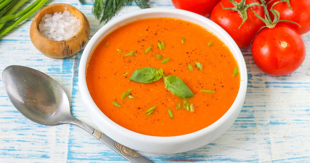 a favorite tomato puree soup in a diet