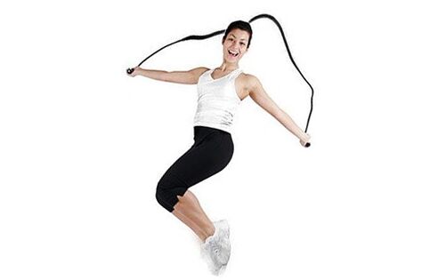 exercises on the skipping rope to lose weight in the abdomen and sides